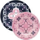 Ver imagem 1 de Kit Pratos Rasos e Fundos Floreal Hana 4 Peças Oxford® Cerâmica