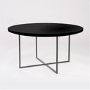 Ver imagem 1 de Mesa de Centro Redonda Sense- Base Ferro 300- Tampo Pintado Black Ø 60 Cm