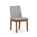 Ver imagem 3 de Kit 4 Cadeiras para Sala de Jantar Estofada Madeira Maciça Cecília Bege/Off White