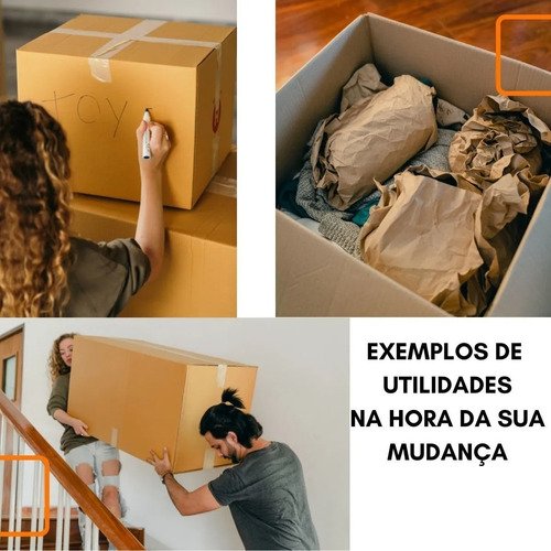 Kit 05 Caixas Papelão Mudança Embalagem 50x30x40 Grande - 4