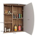 Ver imagem 5 de Kit Gabinete Duna 60cm Cuba Armário Led Bosi Nogal Branco