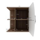 Ver imagem 6 de Kit Gabinete Duna 60cm Cuba Armário Led Bosi Nogal Branco