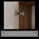 Ver imagem 7 de Kit Gabinete Duna 60cm Cuba Armário Led Bosi Nogal Branco