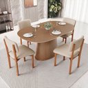 Ver imagem 2 de Kit 04 Cadeiras para Sala de Jantar Cozinha Living Estofada Dara L02 Suede Bege - Lyam Decor