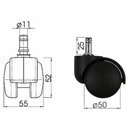 Ver imagem 3 de Kit 5 Rodízios para Cadeira de Escritório - Troca Fácil e Universal!