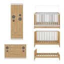 Ver mais imagens de Quarto de Bebê Completo Berço Americano 3 em 1 Colchão Pirulito Multimóveis Mp4641 Branco/