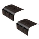 Ver imagem 1 de Kit 2 Bandejas Esteira para Braço de Sofá de Couro Preto com Porta Controle