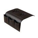 Ver imagem 3 de Kit 2 Bandejas Esteira para Braço de Sofá de Couro Preto com Porta Controle