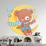 Adesivo de Parede Infantil Ursinho Príncipe na Lua-Especial 100x93cm - 3