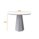 Ver imagem 2 de Mesa De Jantar Tampo Vidro Agnes 100 Cm Off White Base Ypê