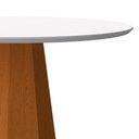 Ver imagem 5 de Mesa De Jantar Tampo Vidro Agnes 100 Cm Off White Base Ypê
