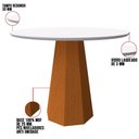 Ver imagem 3 de Mesa De Jantar Tampo Vidro Agnes 100 Cm Off White Base Ypê
