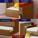 Ver imagem 3 de Cama Solteiro Bicama Cabeceira Bau 220x88 Bb28 Diamond Dtall Diamond