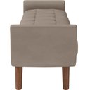 Ver imagem 3 de Puff Recamier Decorativo com Pés em Madeira 195 Cm Itália P05 Veludo Bege - Lyam Decor