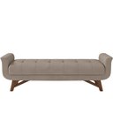Ver imagem 2 de Puff Recamier Decorativo com Pés em Madeira 195 Cm Itália P05 Veludo Bege - Lyam Decor