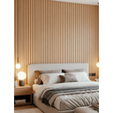 Ver imagem 7 de Painel Ripado Wpc Freijó 96x25cm 10mm - Revestimento Decorativo Parede Sala Quarto