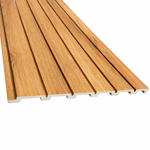 Painel Ripado Wpc Freijó 96x25cm 10mm - Revestimento Decorativo Parede Sala Quarto