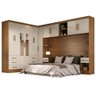 Guarda-roupa Modulado Soberano 11 Portas 8 Gavetas com Espelho Cinamomo/off White - Panorama Móveis - 5