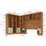 Guarda-roupa Modulado Soberano 11 Portas 8 Gavetas com Espelho Cinamomo/off White - Panorama Móveis - 4