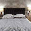 Ver imagem 2 de Cabeceira Cama Box Queen Capitone 1896 Suede Liso Marrom 160x60 RBL