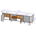 Ver imagem 4 de Conjunto Juquehy Rack Painel Tv Sala Estar com Led Orgânico Mdf:naturalle/off White