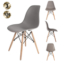 Ver imagem 1 de Conjunto 4 Cadeiras Sala Jantar Cozinha Escritório Charles Eames Cinza