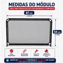 Ver imagem 3 de Cercado para Pet 1 Módulo Barreira Aço Preto Expansível Ninos