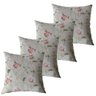 Kit 4 Capa de Almofada Impermeável Estampa Digital 43cmx43cm Havana Floral Romântica e Listrada - 5