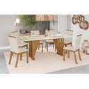 Ver imagem 1 de Mesa de Jantar Adriana 200 C. Vidro 6 Cad. Isa Linho - Henn