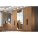 Ver imagem 1 de Guarda Roupa Casal 6 Portas e 6 Gavetas C/ Espelho Rizon/linea Cumaru - Novo Horizonte