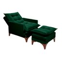 Ver imagem 1 de Poltrona Cadeira Reclinável Munique 181 Império Veludo