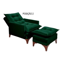 Poltrona Cadeira Reclinável Munique 181 Império Veludo - 4