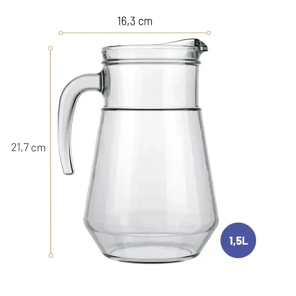 Jarra 1,5l Bar Sucos Água Bebidas Vidro Nadir Figueiredo - 2