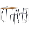 Mesa para Apartamento de Parede Compacta com 2 Cadeiras Slim - 4