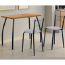 Mesa para Apartamento de Parede Compacta com 2 Cadeiras Slim - 1