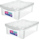Ver imagem 1 de 2 Caixas Organizadoras Plásticas 13,5l Ordene com Tampa Radical Color Transparentes