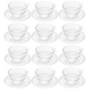 Ver imagem 1 de Jogo 12 Xícaras Cristal com Pires 180ml Café Chá Wolff Pearl