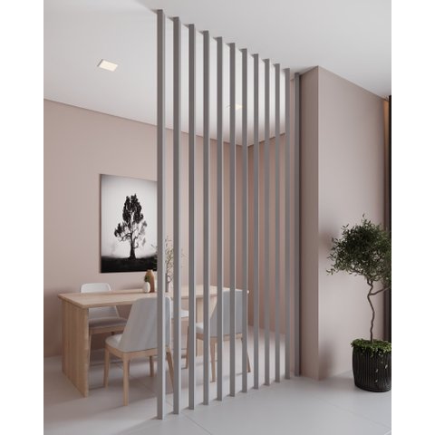 Brise (breeze) Divisor de Ambientes Modular 274x6,5cm 01 Unid. - Cinza