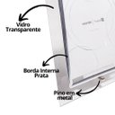 Ver imagem 4 de Conjunto 2 Porta-retratos Vidro Reto Prime Borda Prata 10x15 Vertical – Tuut