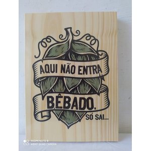 Placa Decorativa Parede Área De Churrasco Gourmet:Marrom-claro