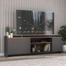 Rack para Tv 60" 2 Portas 2 Nichos Grafite/nogal - Hecol - 1