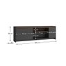 Rack para Tv 60" 2 Portas 2 Nichos Grafite/nogal - Hecol - 4