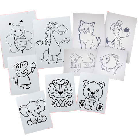 Tela Riscada para Pintura 20x30 Cm - Pacote com 3 Unidades