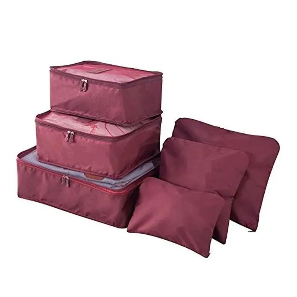 Kit 6 Sacos Bolsas Organizador Mala Roupas Bagagem Viagem - Roxo ...