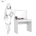 Ver imagem 4 de Camarim Penteadeira com Led 1 Gaveta Atraente - Branco