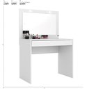 Ver imagem 2 de Camarim Penteadeira com Led 1 Gaveta Atraente - Branco