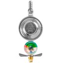 Ver mais imagens de Regulador Registro de Gás de Cozinha com Monômetro Vazão 1kg/h + Mangueira 80cm com Abraçadeiras | a