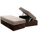 Ver imagem 1 de Cama Box Baú Solteiro: Colchão Anatômico Paropas D33 / EP Confort Ultra Firme + Base CRC Suede Brown