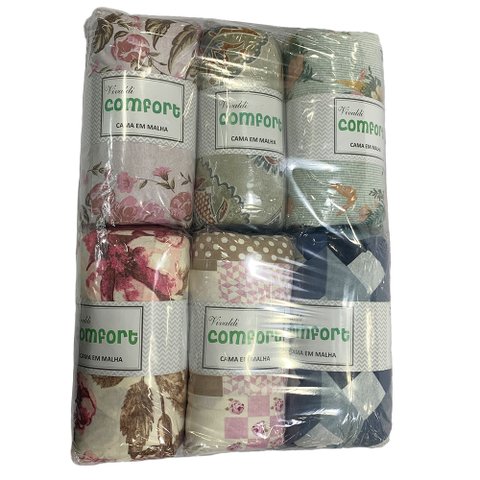 Kit Atacado 6 Jogos de Cama Queen Size Estampado Comfort Sortido Para Revenda Sul Brasil