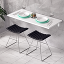Ver imagem 3 de Mesa de Parede Dobrável Suspensa Cor: Branco
